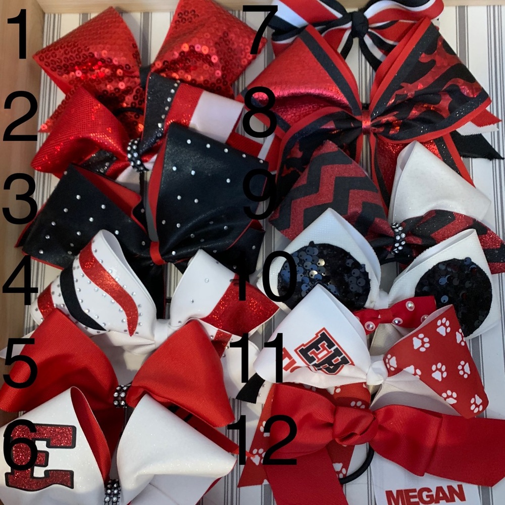 Competitive Cheer Bows - Various Colors for Cheerleading